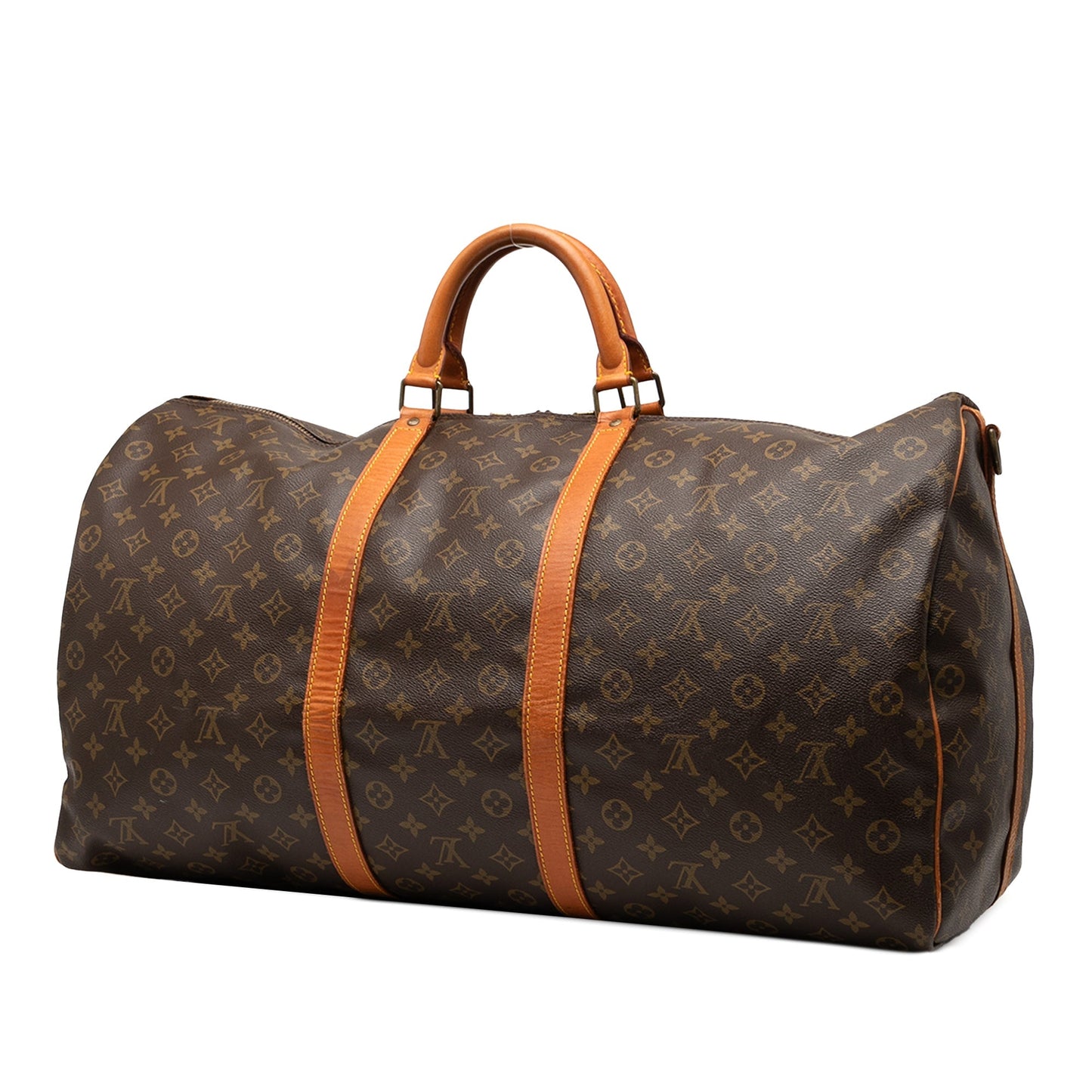 Brown Louis Vuitton Monogram Keepall Bandouliere 60 Travel Bag