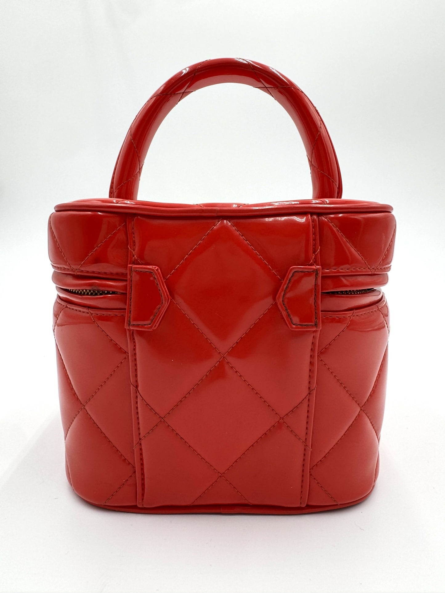 Chanel 1995  Barbie Red Heart-Mirror Vanity Case Bag