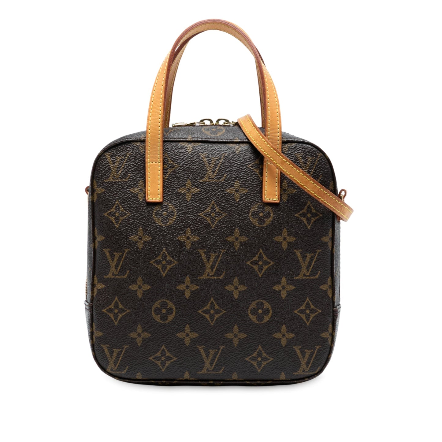 Brown Louis Vuitton Monogram Spontini Satchel