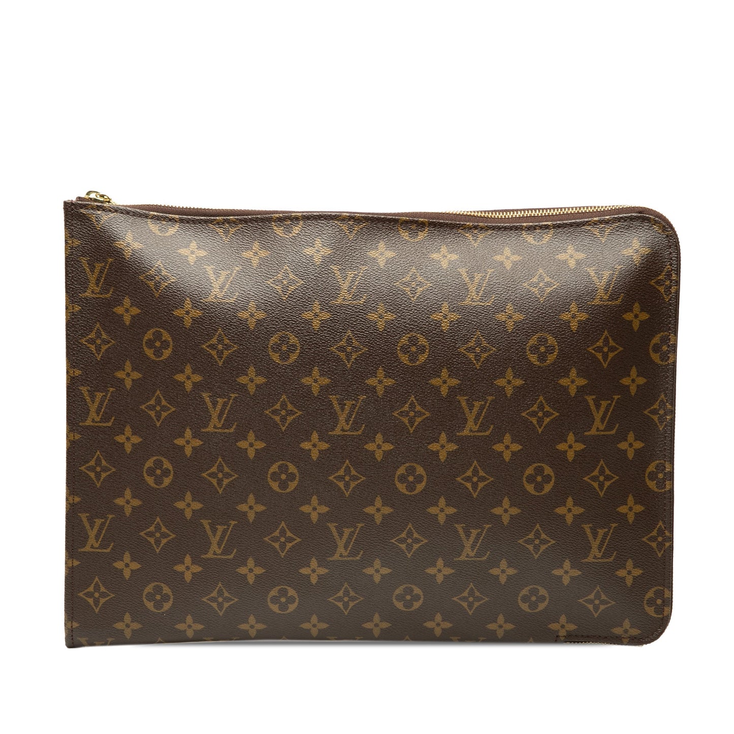 Brown Louis Vuitton Monogram Poche Documents Portfolio Business Bag