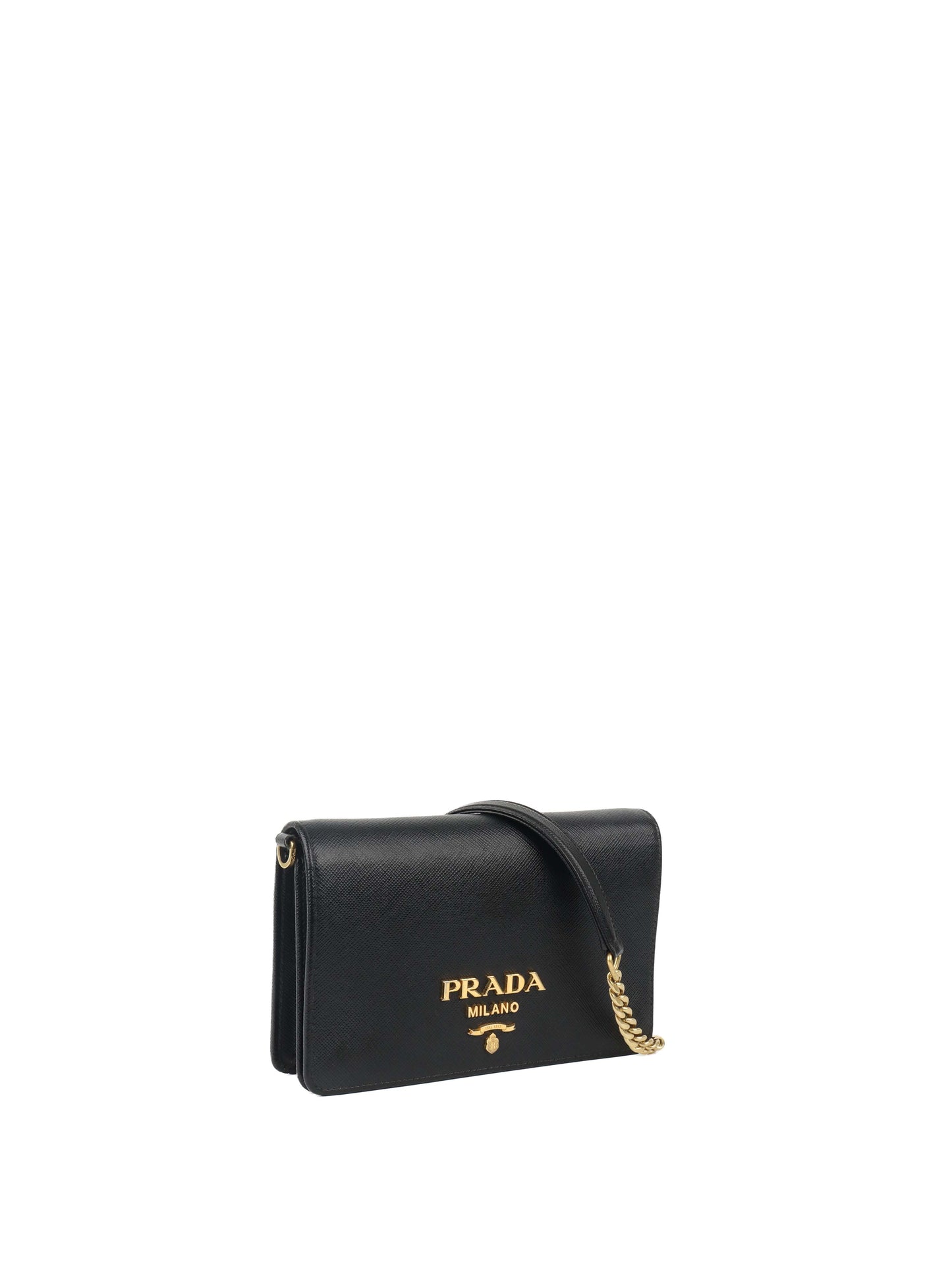 Prada Black Mini Saffiano Leather Bag.
