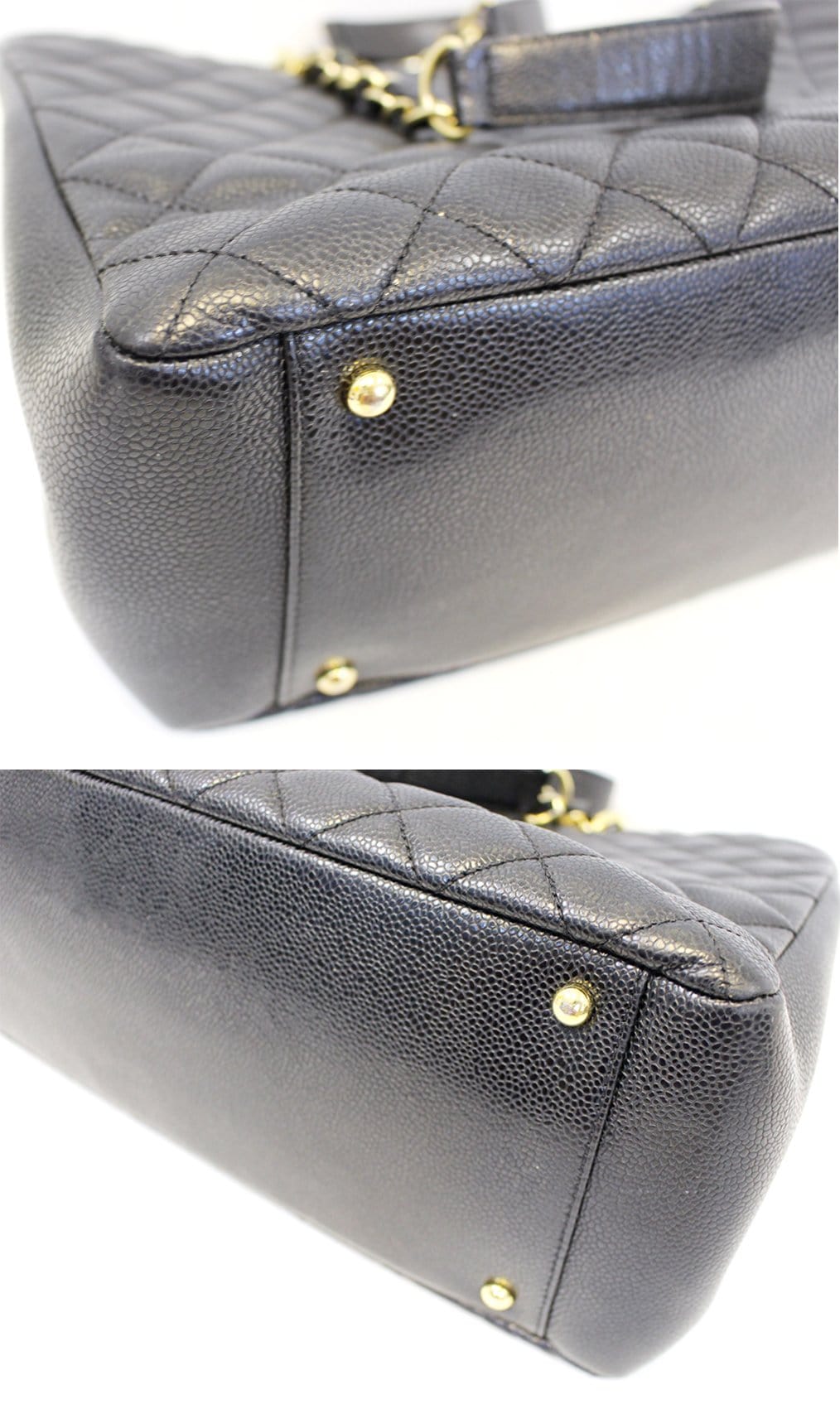 CHANEL Caviar Leather Black XL Grand Shopping Tote Bag