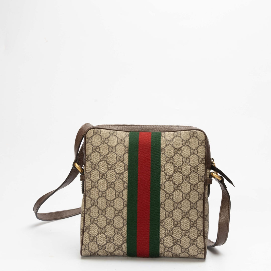 Gucci Leather Canvas Shoulder Bag
