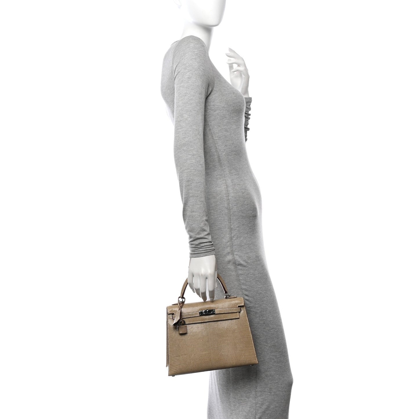 Hermes Lizard Niloticus Kelly Sellier 25 Ficelle