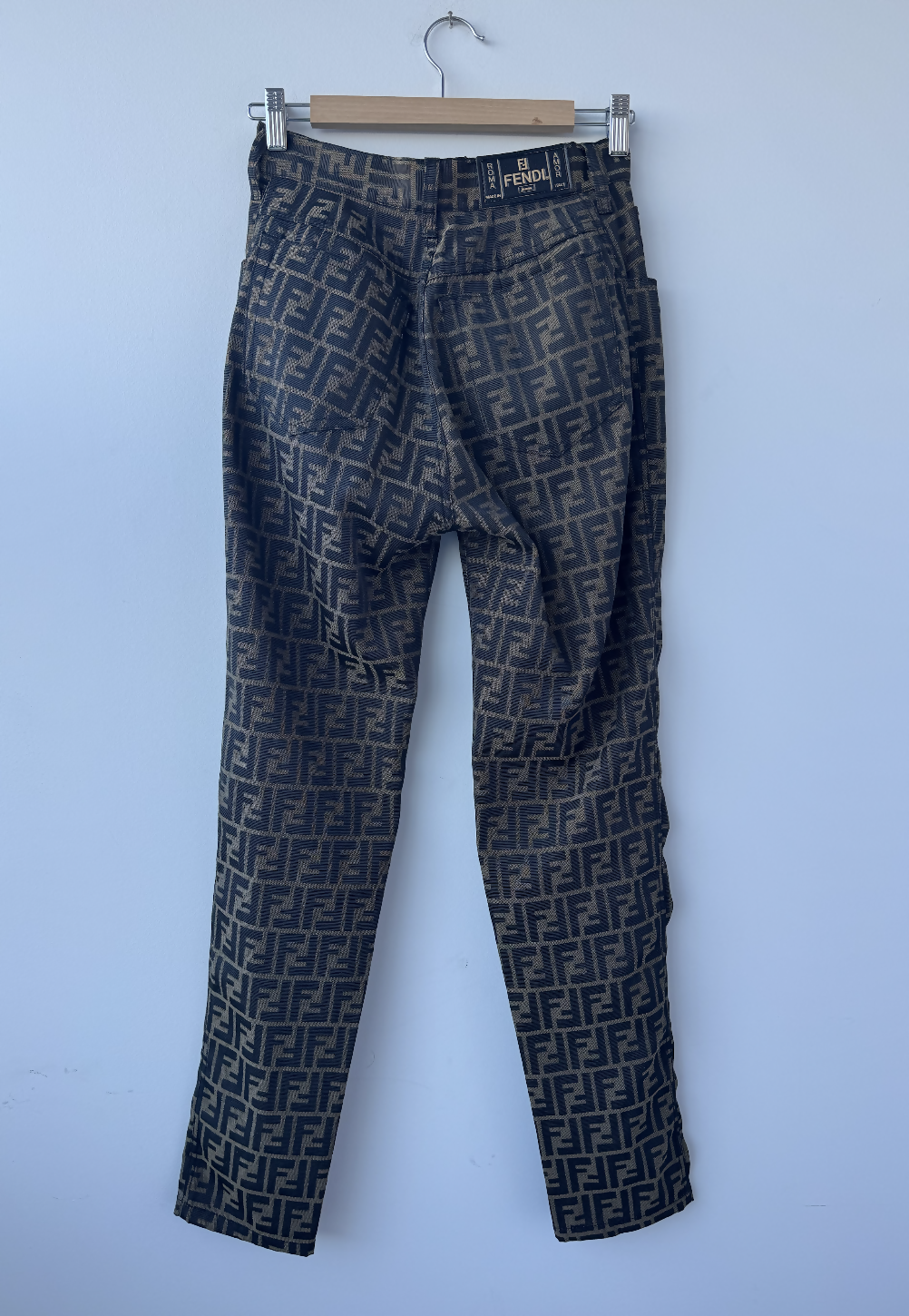 Fendi Zucca Print High-Waisted Jeans