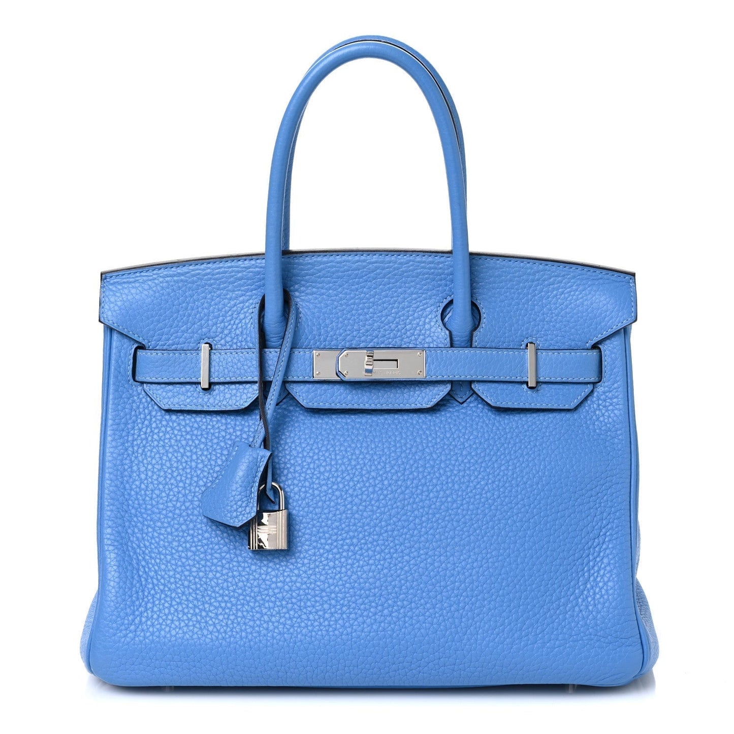 Hermes Taurillon Clemence Birkin 30 Bleu Paradis