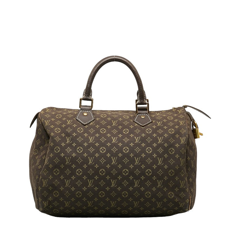 Louis Vuitton Louis Vuitton Monogram Miniature M95224 Handbag Linen/Leather  Brown