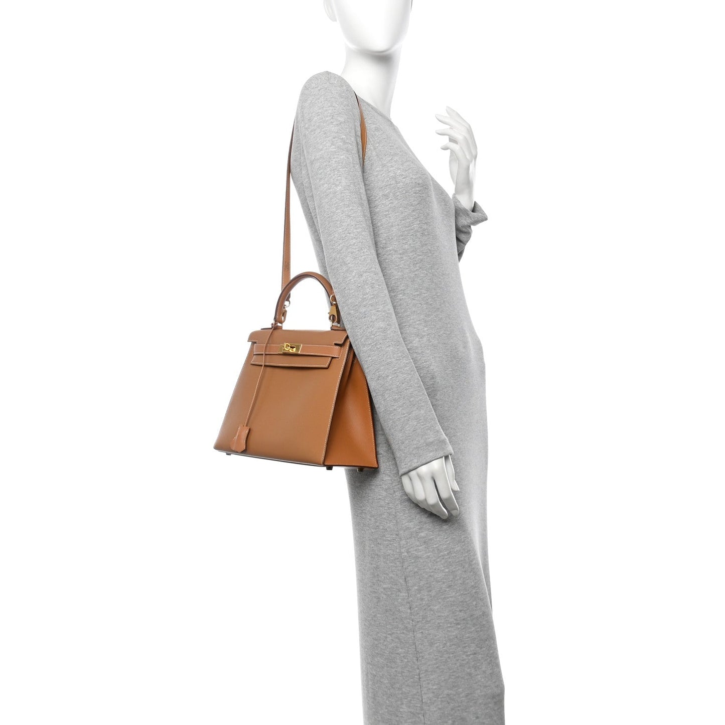 Hermes Courchevel Kelly Sellier 28 Tabac Camel