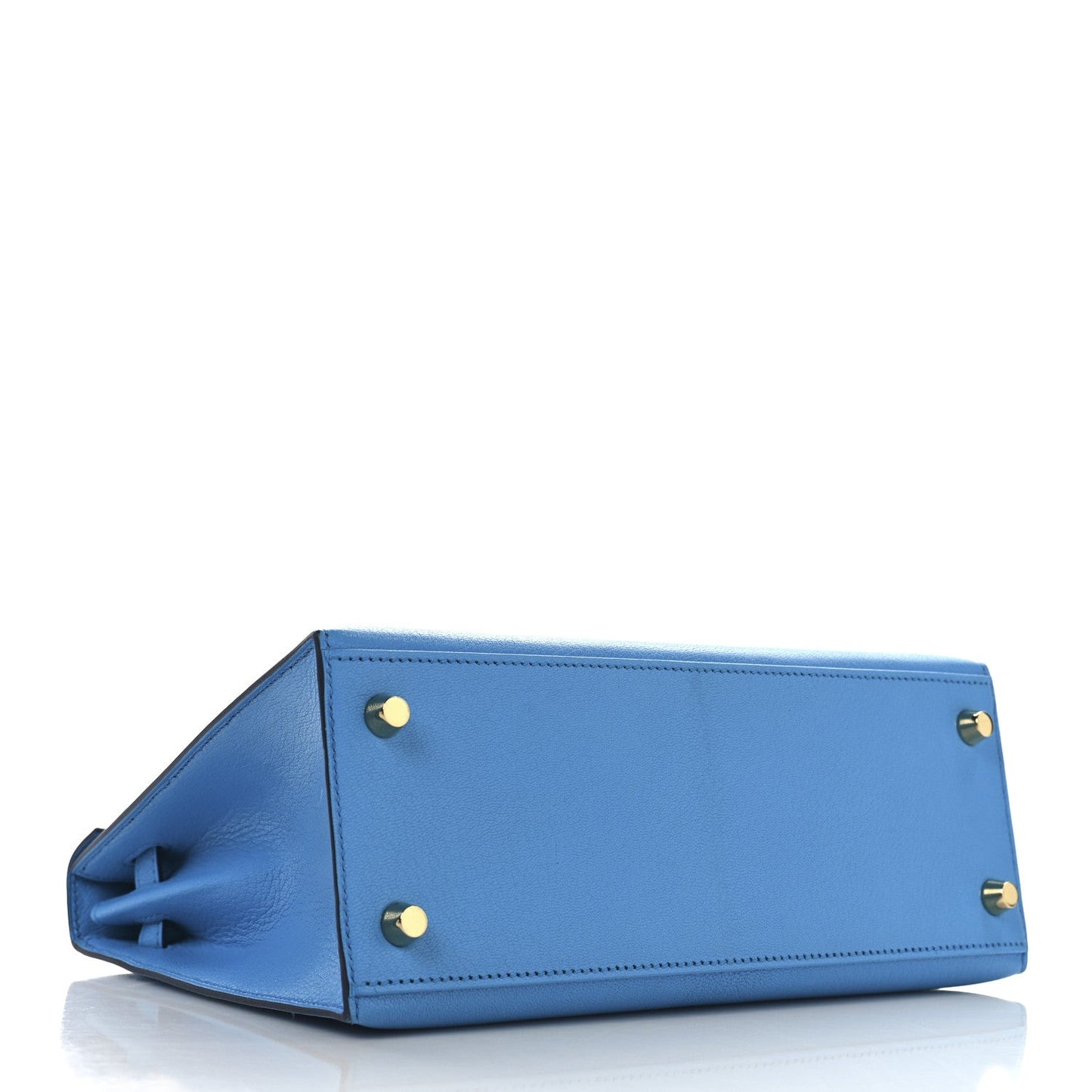 Hermes Chevre Chandra Kelly Sellier 25 Bleu Frida