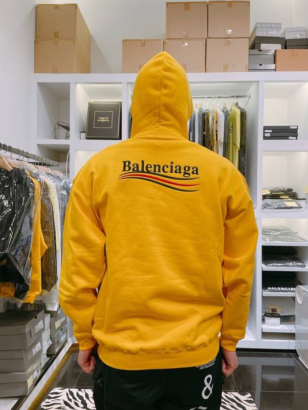 Luxury Balenciaga Trending 2026 Wave Logo Hoodie Yellow