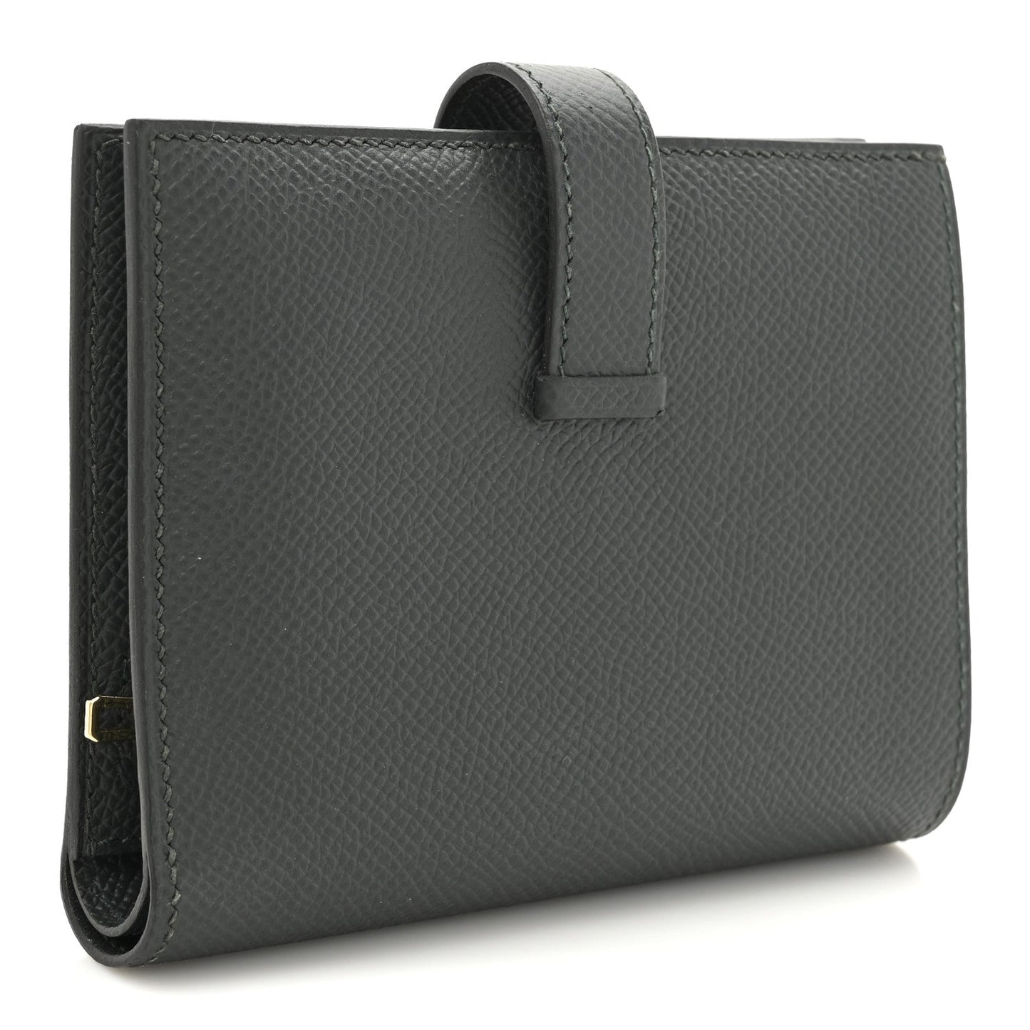 Hermes Epsom Bearn Compact Wallet Vert Mangrove