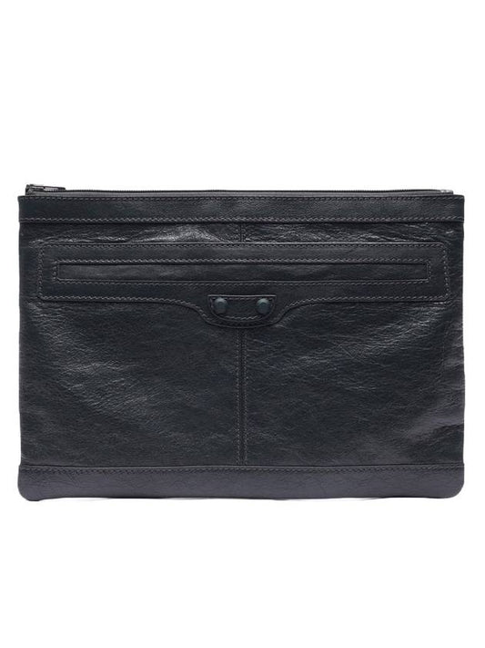 Luxury Balenciaga Trending 2026 Classic Clip Clutch Bag Grey