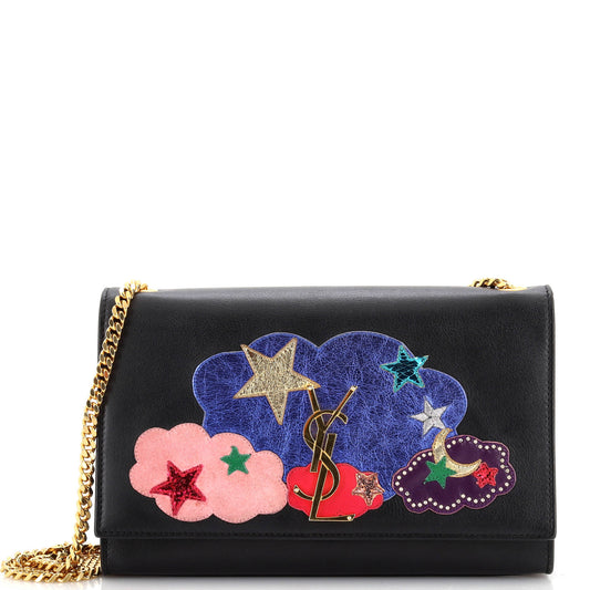Luxury Saint Laurent Trending 2025 Classic Monogram Crossbody Bag Embellished Leather Medium