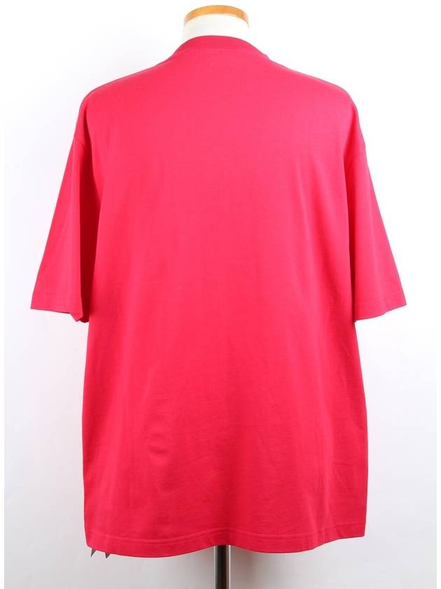 Luxury Balenciaga Trending 2026 Paris Logo Short Sleeve T Shirt M Burgundy
