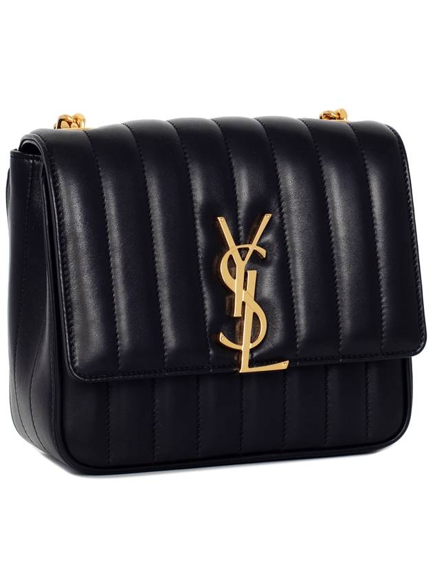 Luxury Saint Laurent Trending 2025 Women's Gold Monogram Big Key Chain Leather Medium Shoulder Bag Black