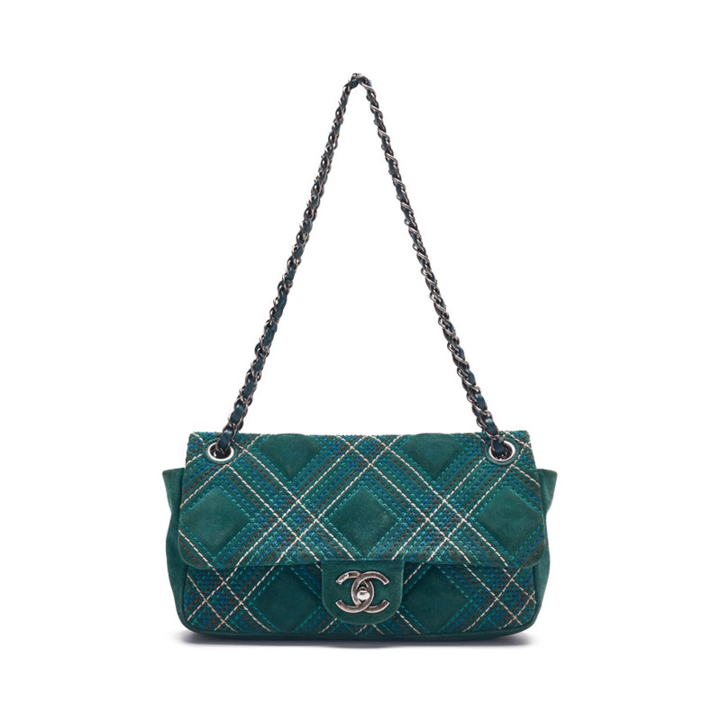 CHANEL CHANEL Wild Stitch Chain Shoulder Swede Green (Silver G ) Shoulder Bag Mini Shoulder Bag  Bag Hybrid ? Ship? Netherlands Online