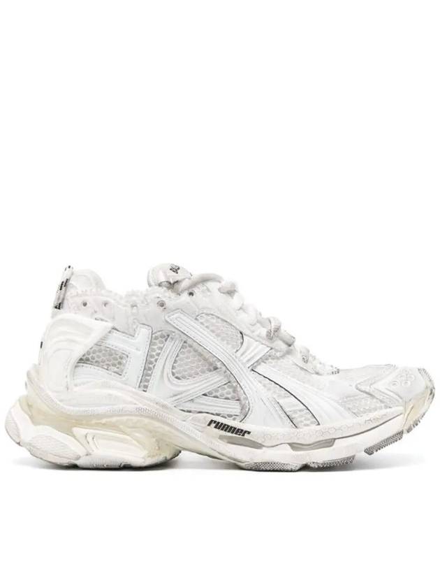 Luxury Balenciaga Trending 2026 Runner Embroidered Logo Low Top Sneakers White