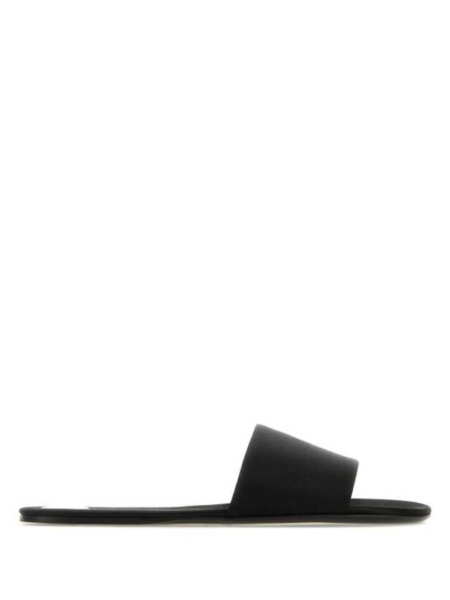 Luxury Saint Laurent Trending 2025 Carlyle Satin Flat Slippers Black