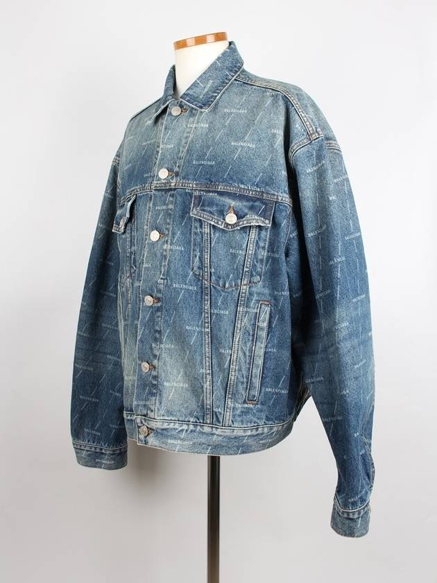 Luxury Balenciaga Trending 2026 Multi logo denim jacket 50