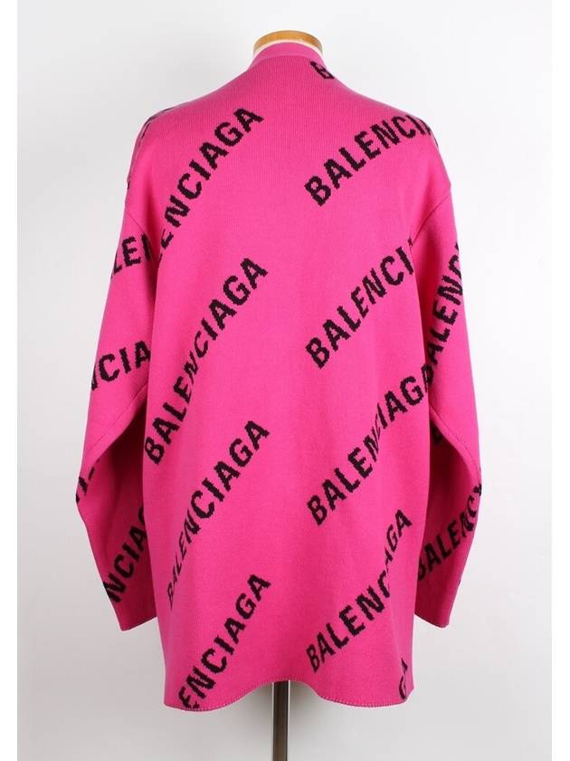 Luxury Balenciaga Trending 2026 All over multi logo cardigan M