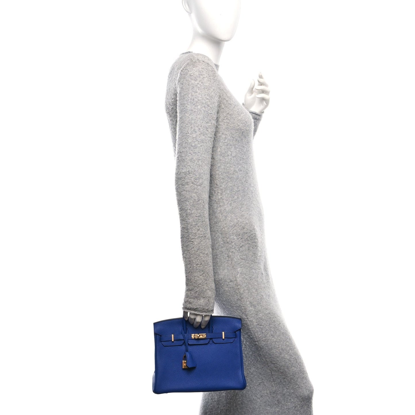 Hermes Togo Birkin 25 Bleu Electrique