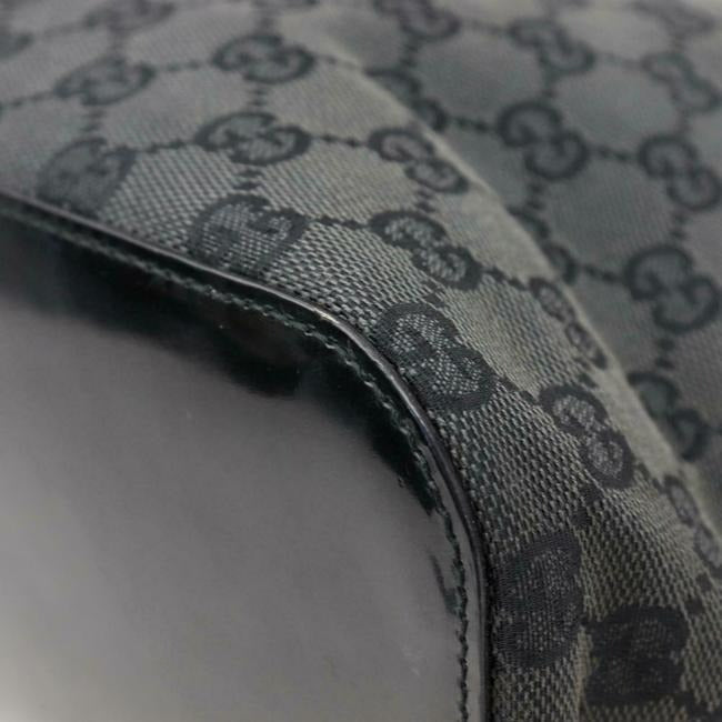 Gucci Vintage Pursesdesigner Purses Black Large G Logo Print Canvas And Black Leather Accents With A