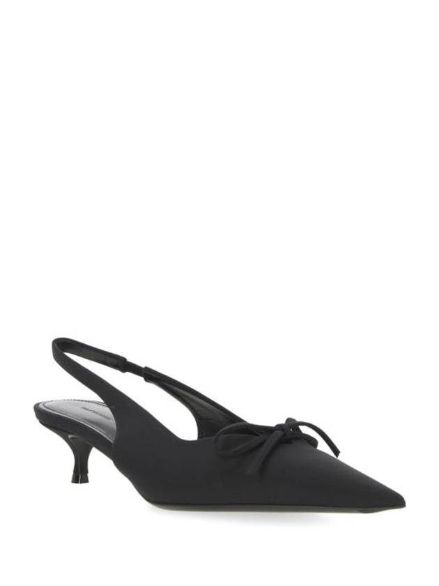 Luxury Balenciaga Trending 2026 Knife Bow Slingback Heel Black