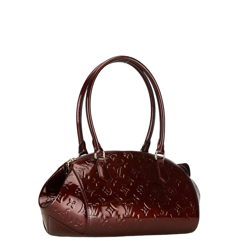 Louis Vuitton Monogram Vernis Sherwood PM Shoulder Bag M91492 Rouge Forest Pearl Patent Leather Louis Vuitton