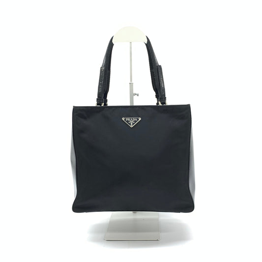 Prada Triangle Logo Nylon Tote Bag