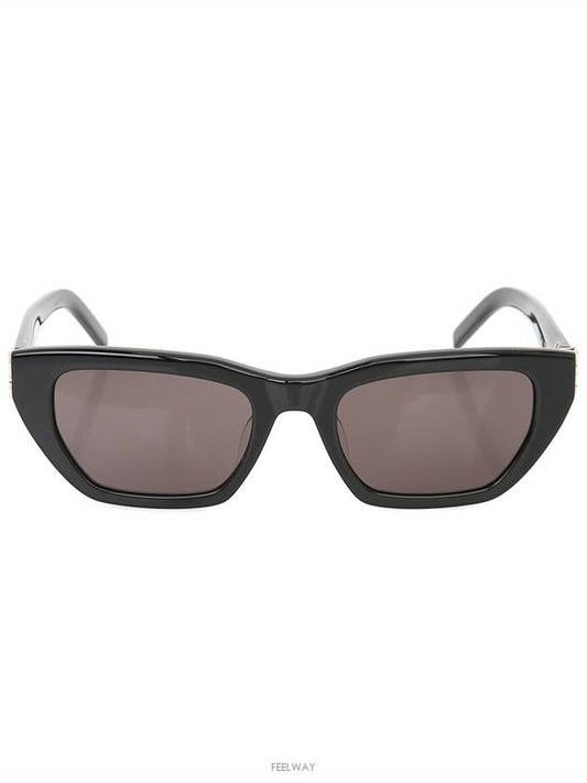 Luxury Saint Laurent Trending 2025 Cat eye sunglasses SLM127 F black silver YSL logo