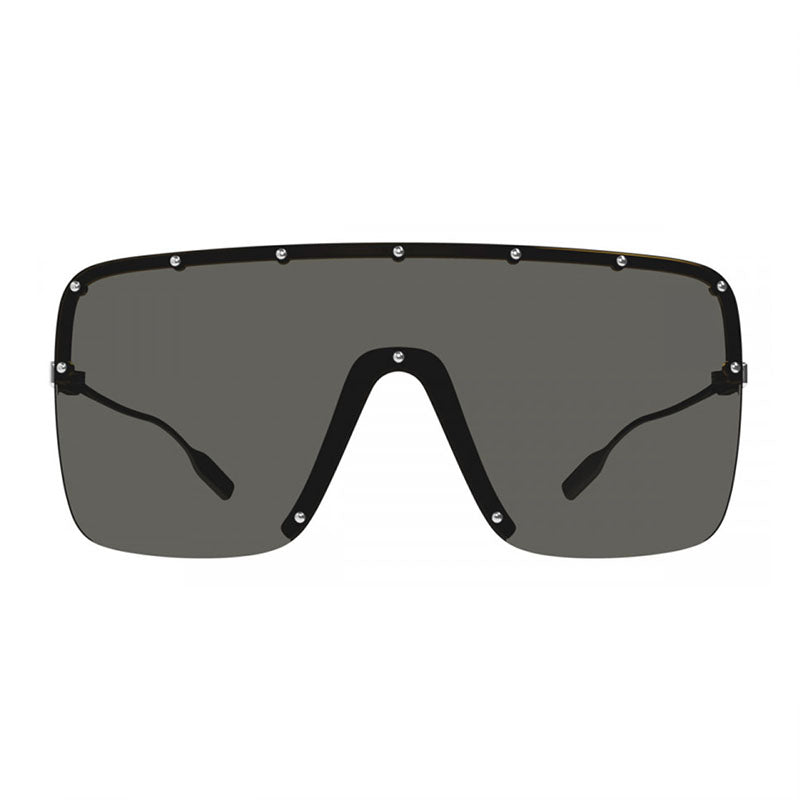 Gucci Sunglasses Shield Rimless, Gold Frame and Grey Lens GG1245S004