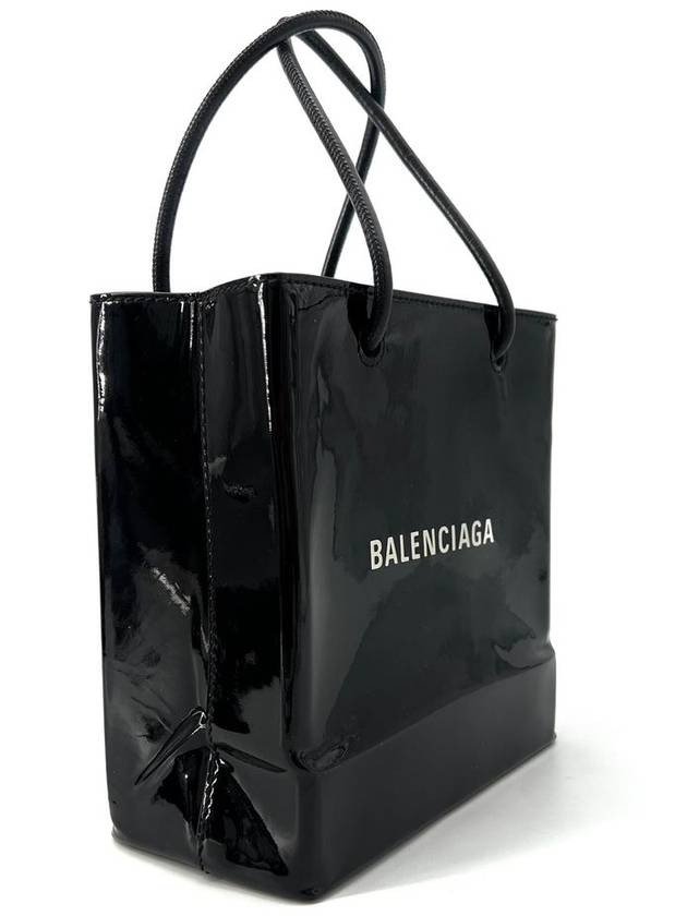 Luxury Balenciaga Trending 2026 Square patent tote bag XXS 572411