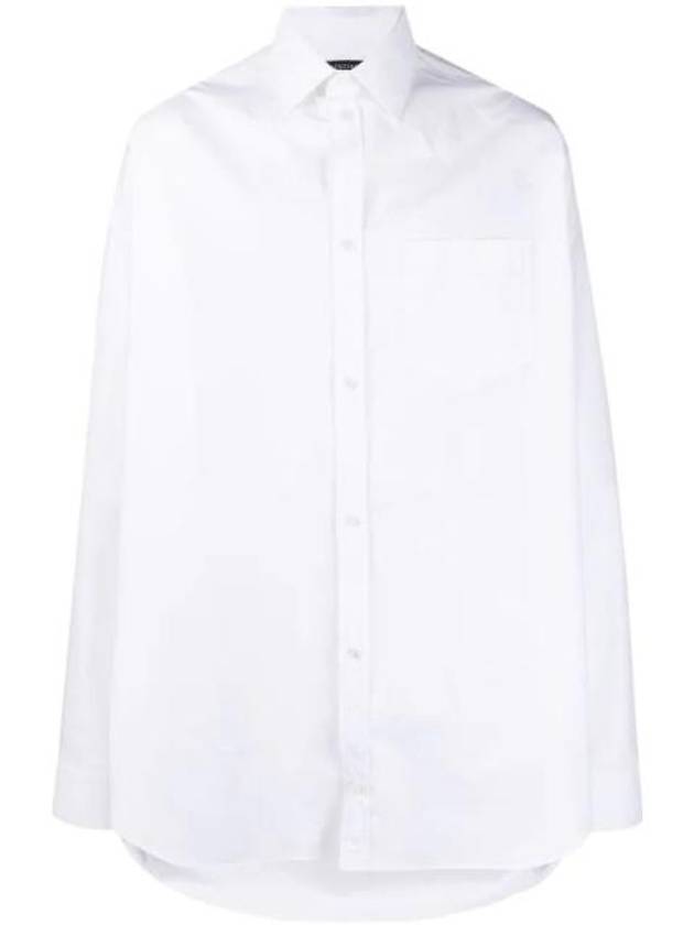 Luxury Balenciaga Trending 2026 Cocoon Long Sleeve Shirt White