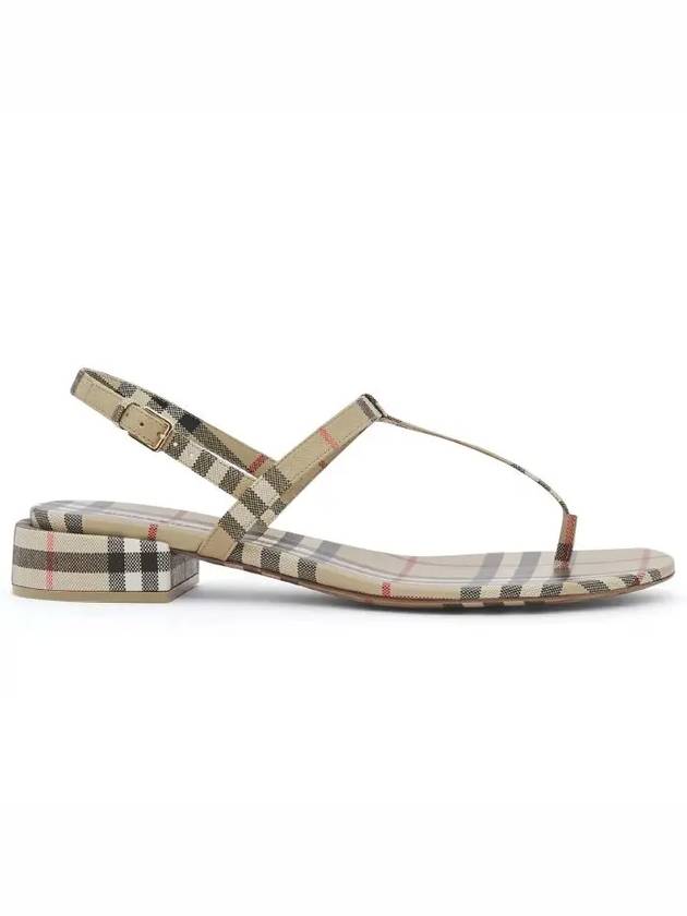 Luxury Burberry Vintage Check Lambskin Sandals Archive Beige