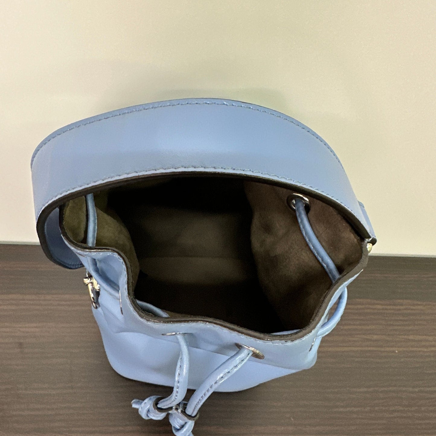 Fendi Light Blue Leather Mon Tresor Mini Bucket Bagt LB118984