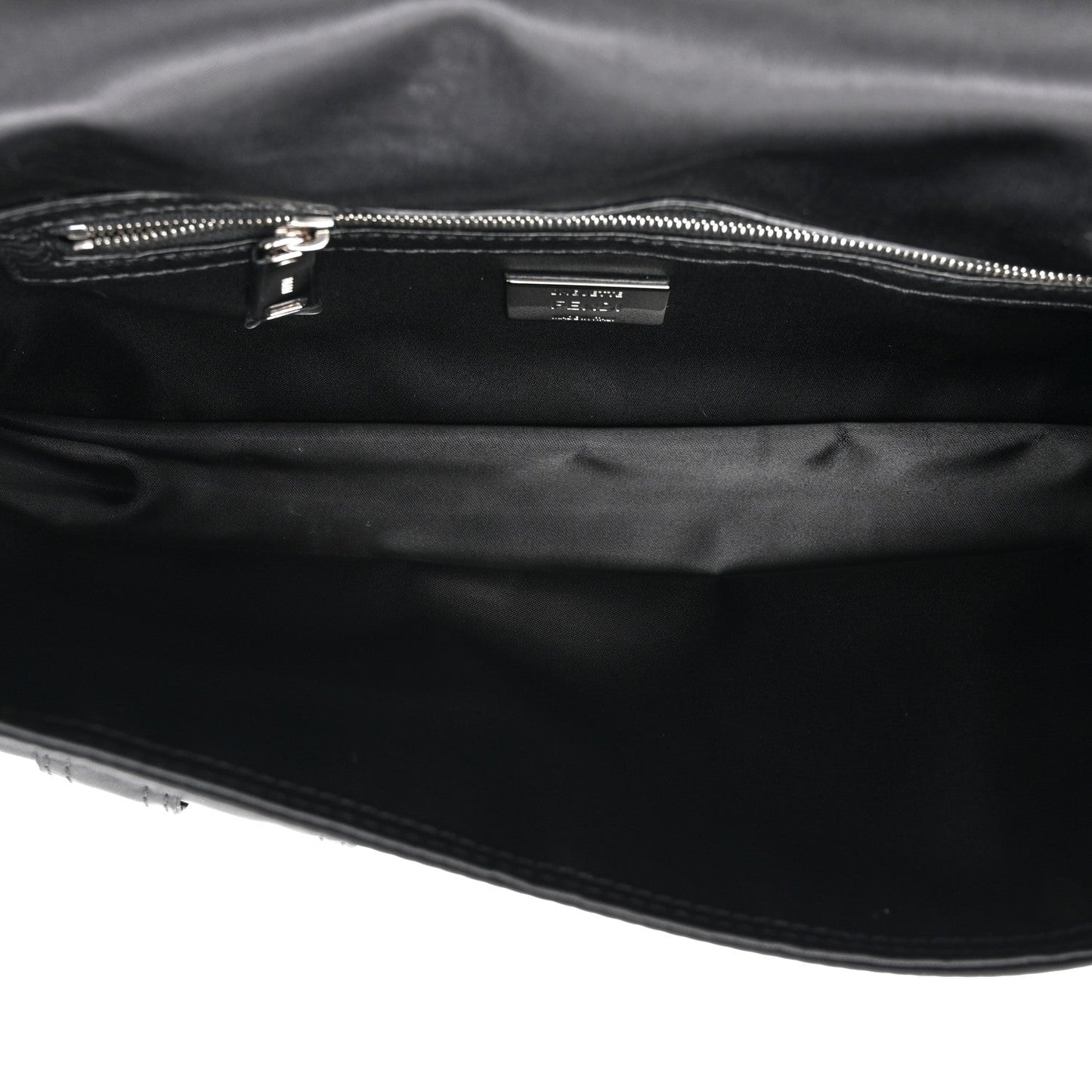 Fendi Econyl Cuoio Romano Multipocket Baguette Black