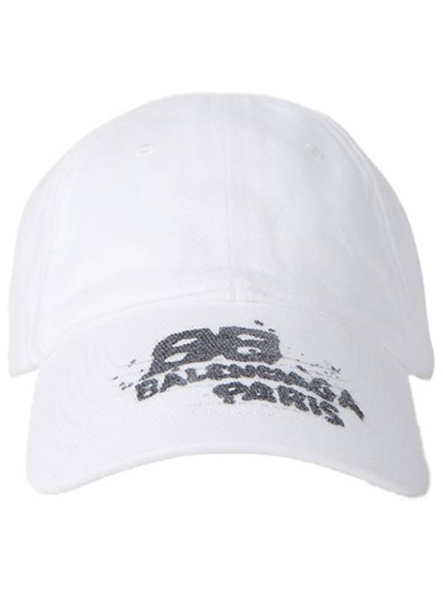 Luxury Balenciaga Trending 2026 Hand Draw BB Icon Ball Cap White