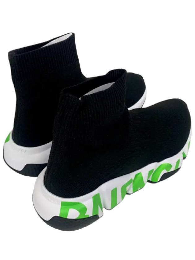 Luxury Balenciaga Trending 2026 Speed Midsole Graffiti Low Top Sneakers Fluo Green Black