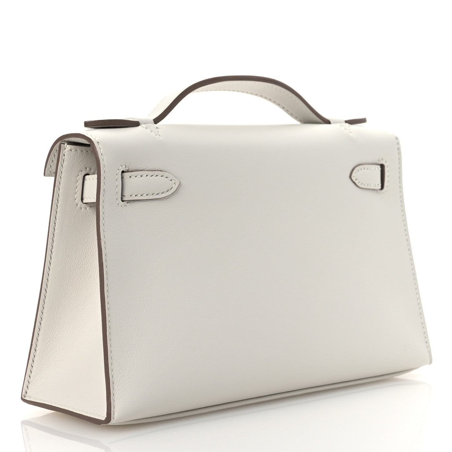 Hermes Swift Kelly Pochette Clutch Craie