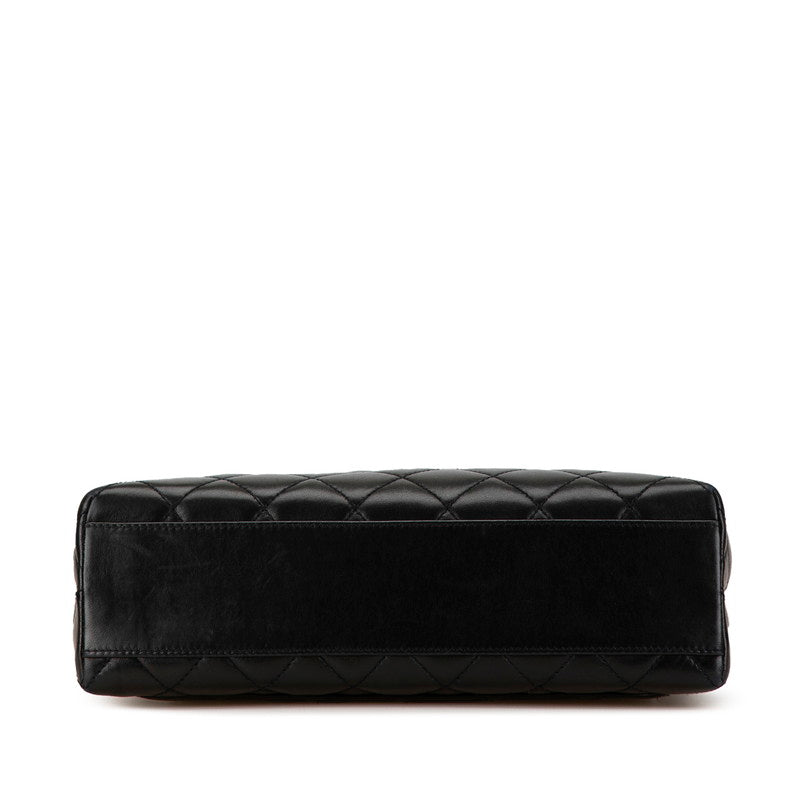 Chanel Matelasse Coco Mark Top Handle Flap Bag Lambskin Shoulder Bag Classic Flap