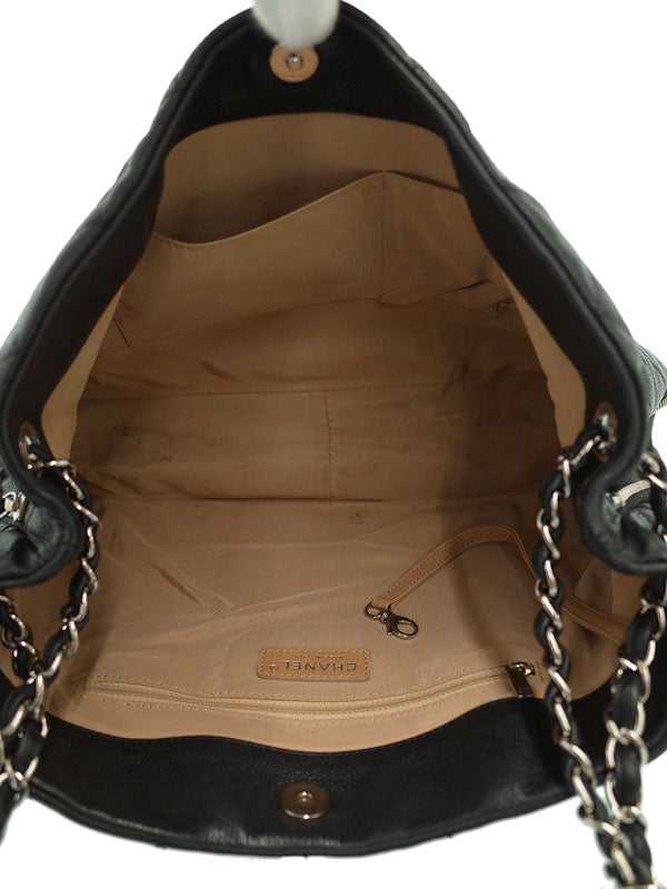 Chanel Matelasse Chain Semi-Shoulder Bag Black
