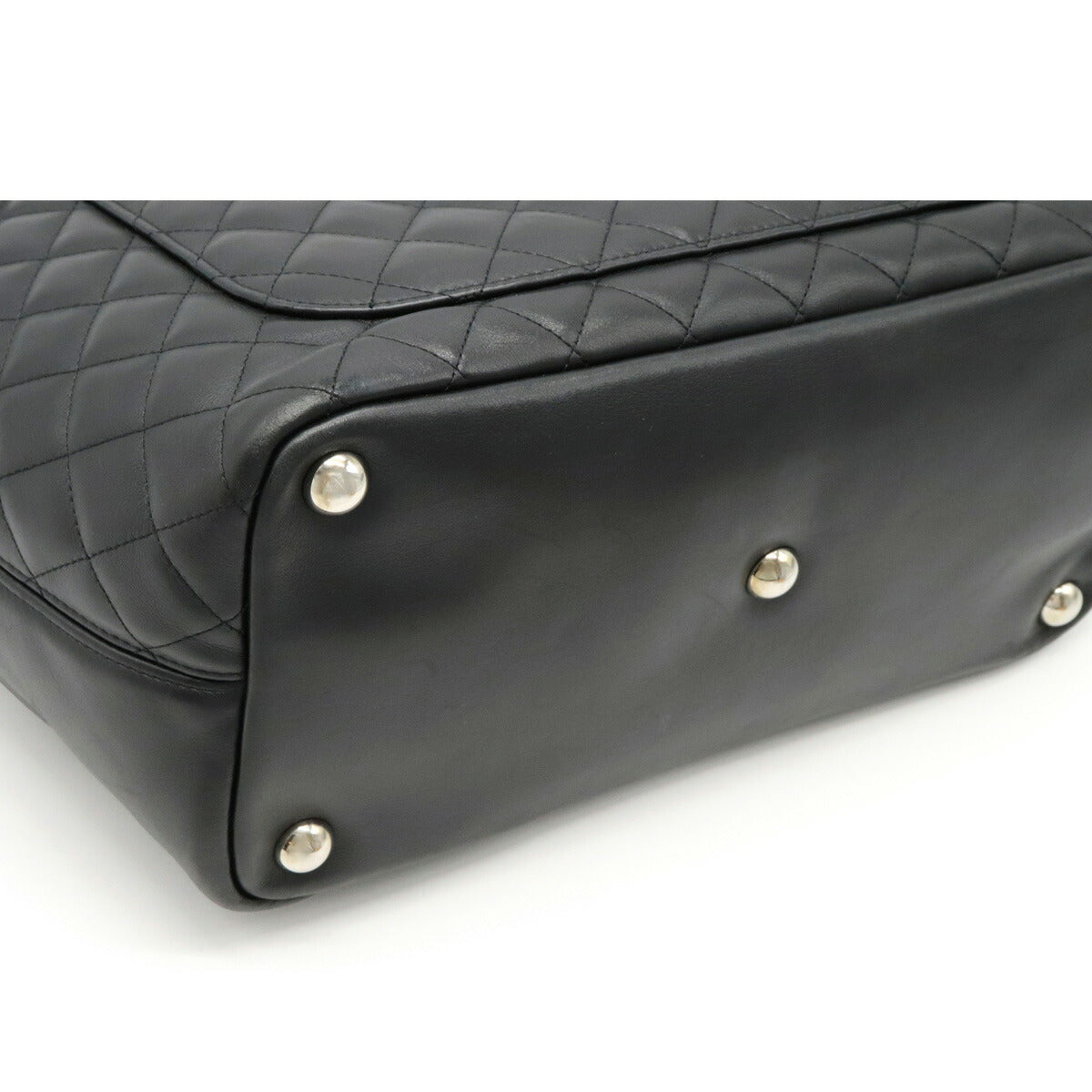 Chanel Cambon Line CocoMark Large Tote Shoulde Bag Soft Calf Black