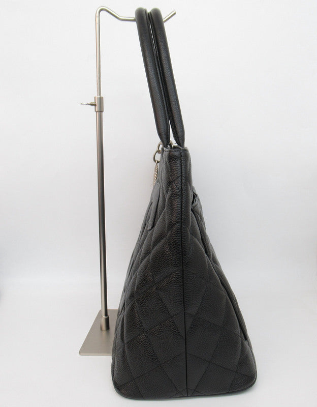 Chanel Reissue Tote Silver Metal Fittings Caviar Skin Black