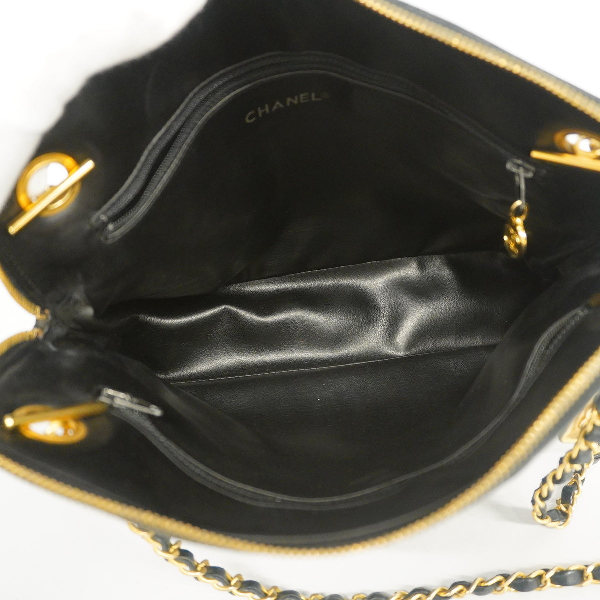 Chanel Shoulder Bag Matelasse Chain Lambskin Black