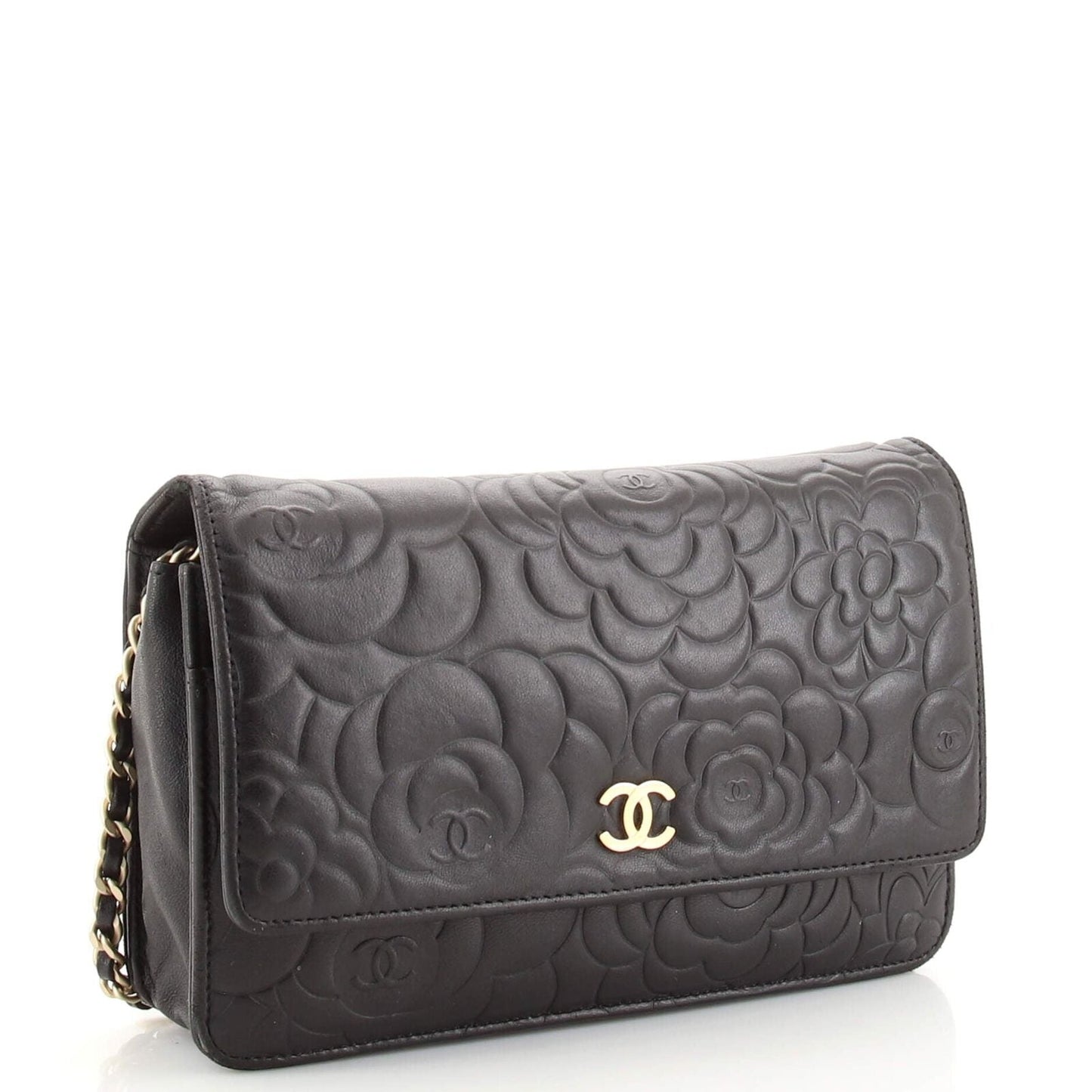 Chanel Wallet on Chain Camellia Lambskin Black
