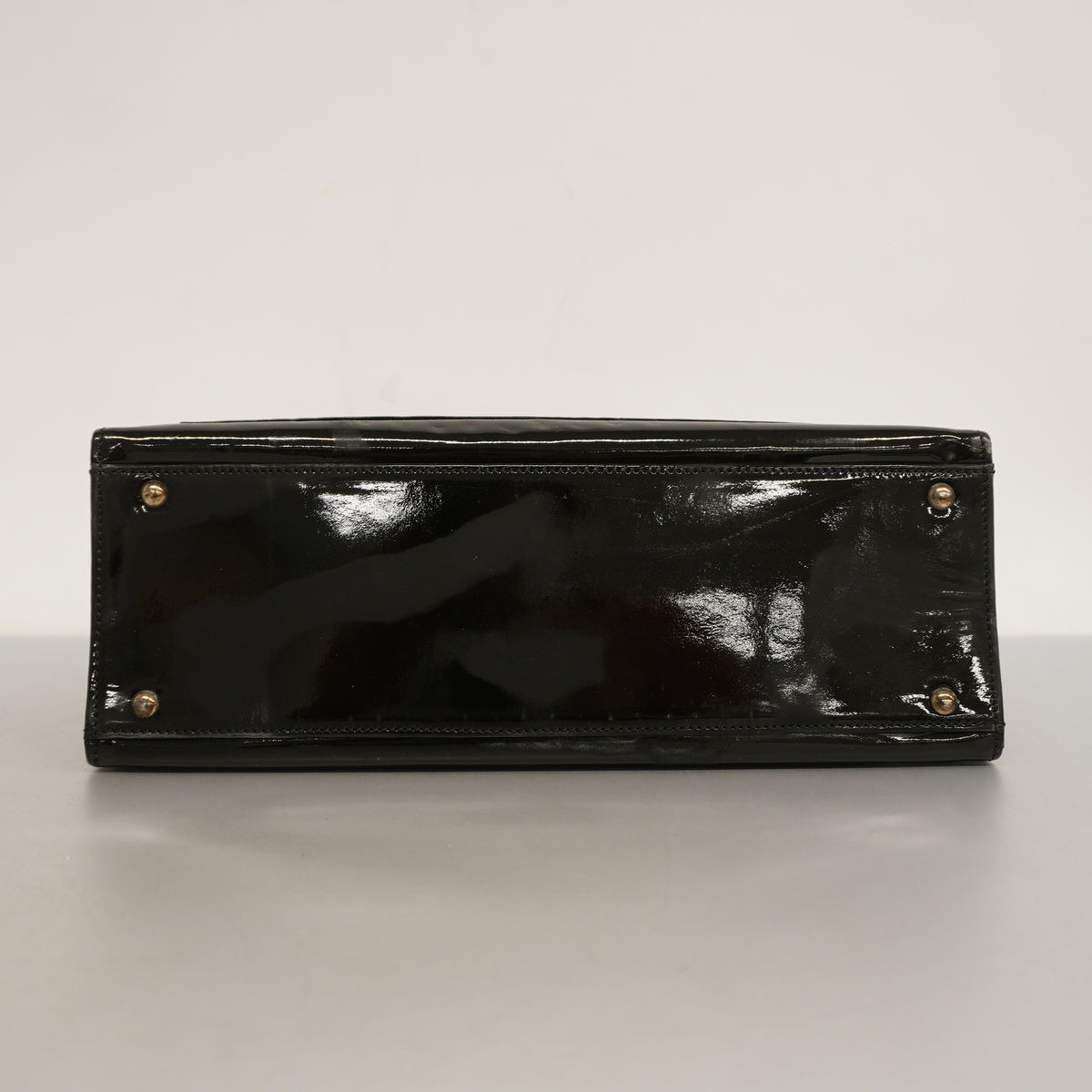Chanel Shoulder Bag Chain Patent Leather Black