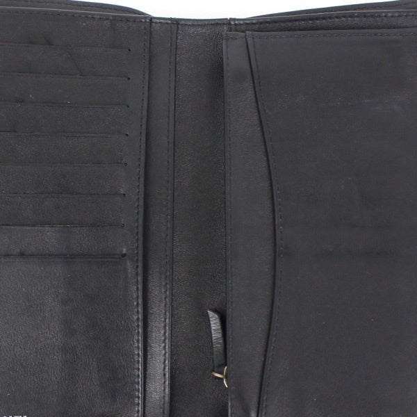 Chanel Matelasse Long Wallet Black Enamel Patent