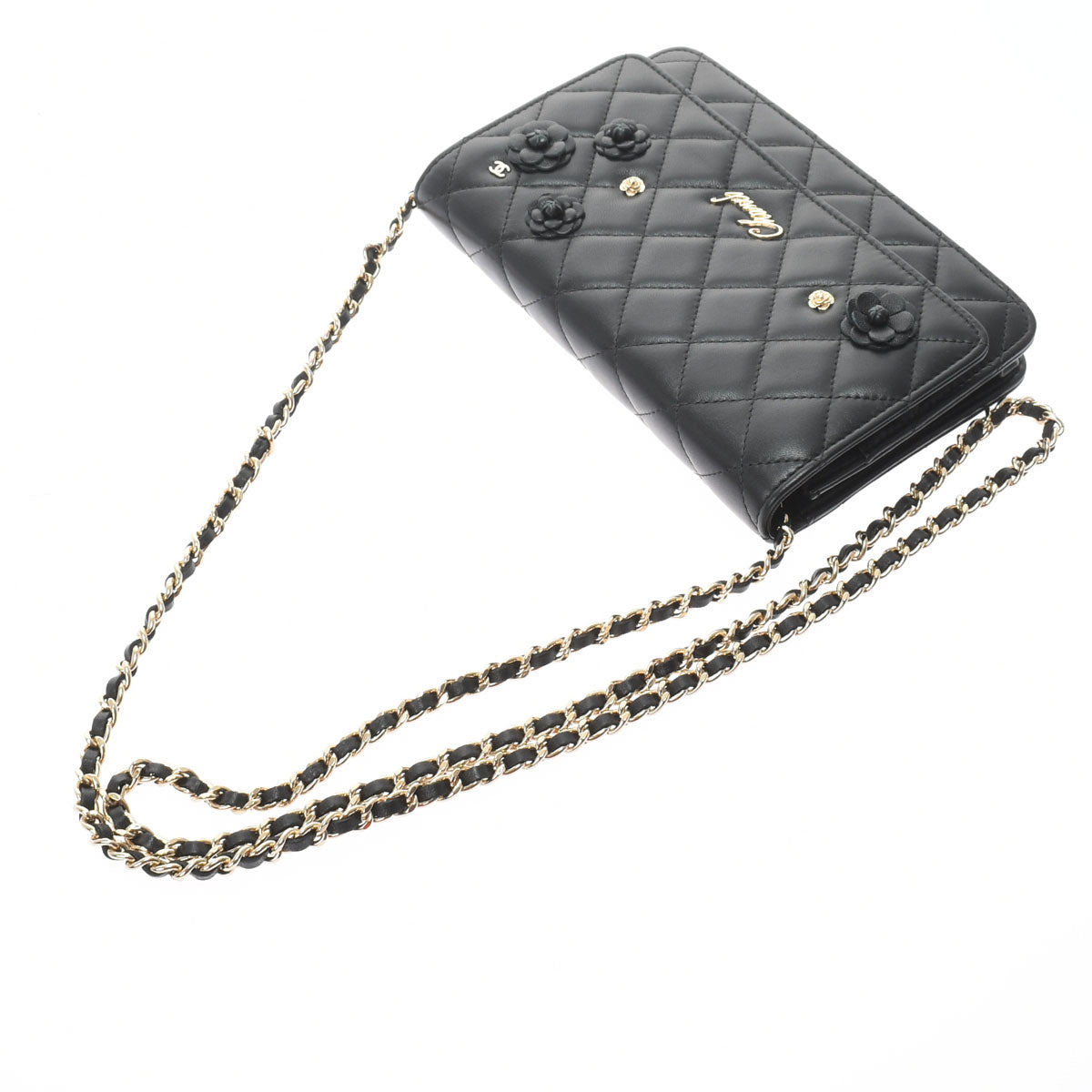 Chanel Chain Black/Gold Hardware Lambskin Women's Shoulder Bag
