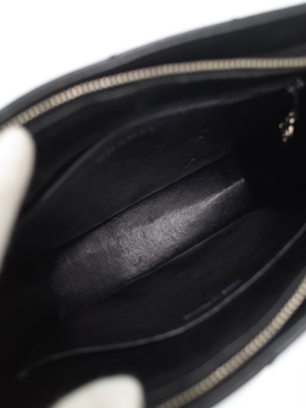 Chanel Wild Stitch Matelasse Chain Handbag Shoulder Bag Black