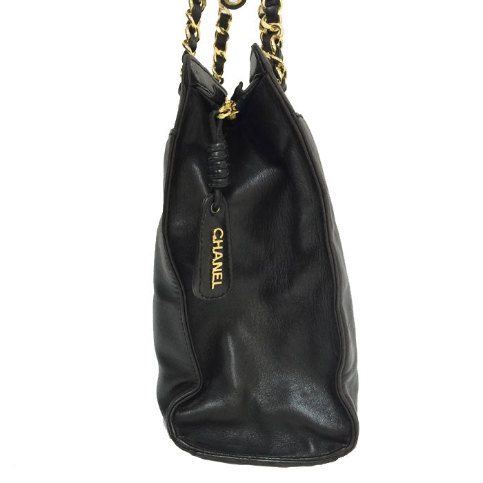 Chanel Here Mark Chain Tote Bag Dark Brown
